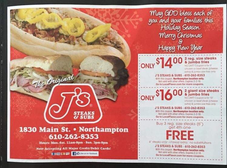 J's Steaks & Subs - Northampton, PA