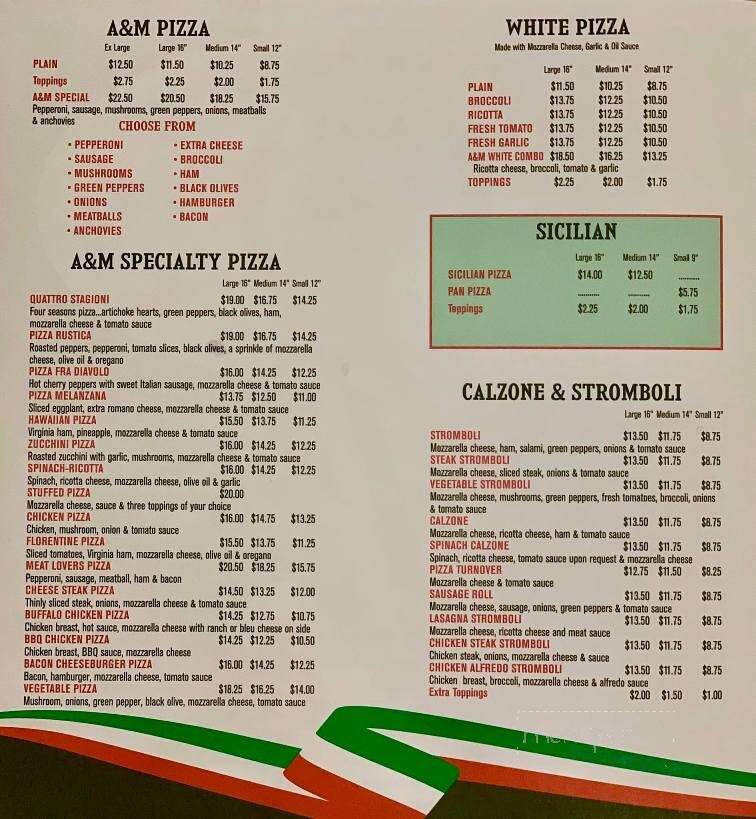 A & M Pizza Restaurant - Campbelltown, PA