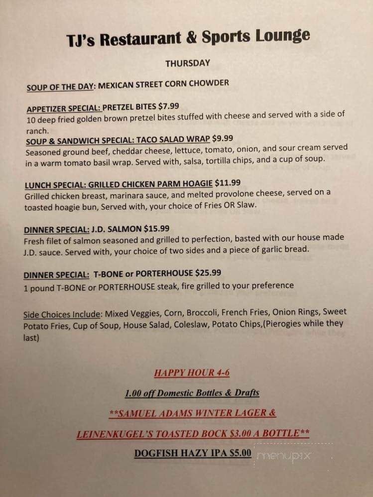 T J's Restaurant & Sports - New Stanton, PA