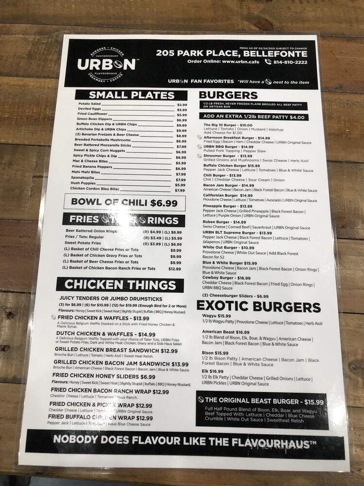 Urbn Flavourhaus Park Place - Bellefonte, PA