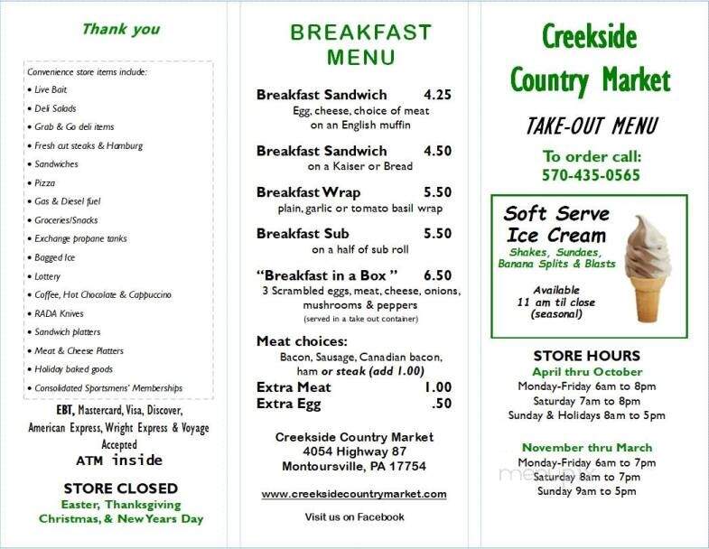 Creekside Country Market - Montoursville, PA