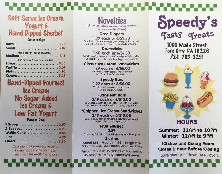 Speedy's Tasty Treats - Ford City, PA