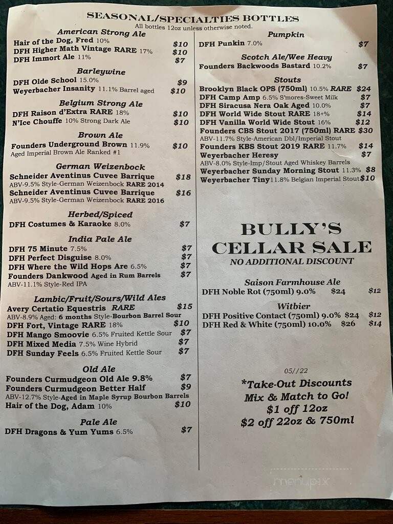 Bully's Restaurant & Pub - Columbia, PA