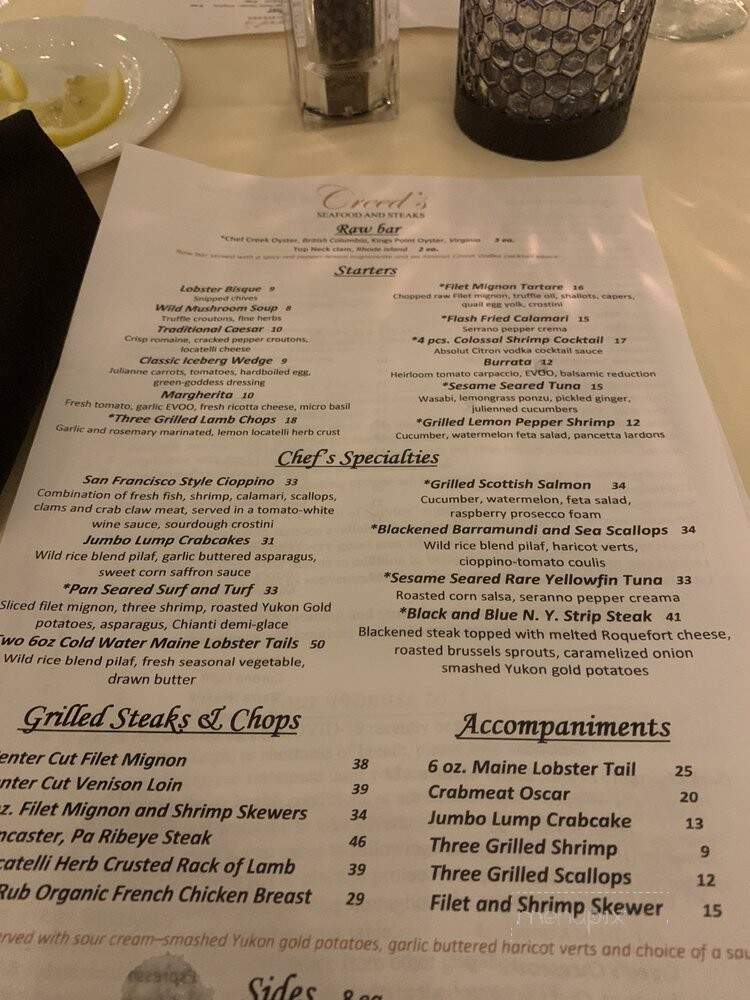 Creed's Seafood & Steak's - King Of Prussia, PA