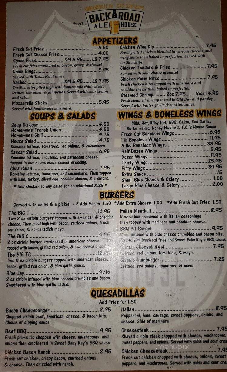 Back Road Ale House - Swoyersville, PA