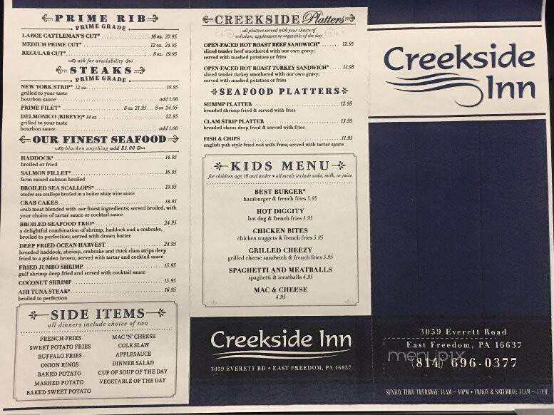 Creekside Inn Restaurant - East Freedom, PA