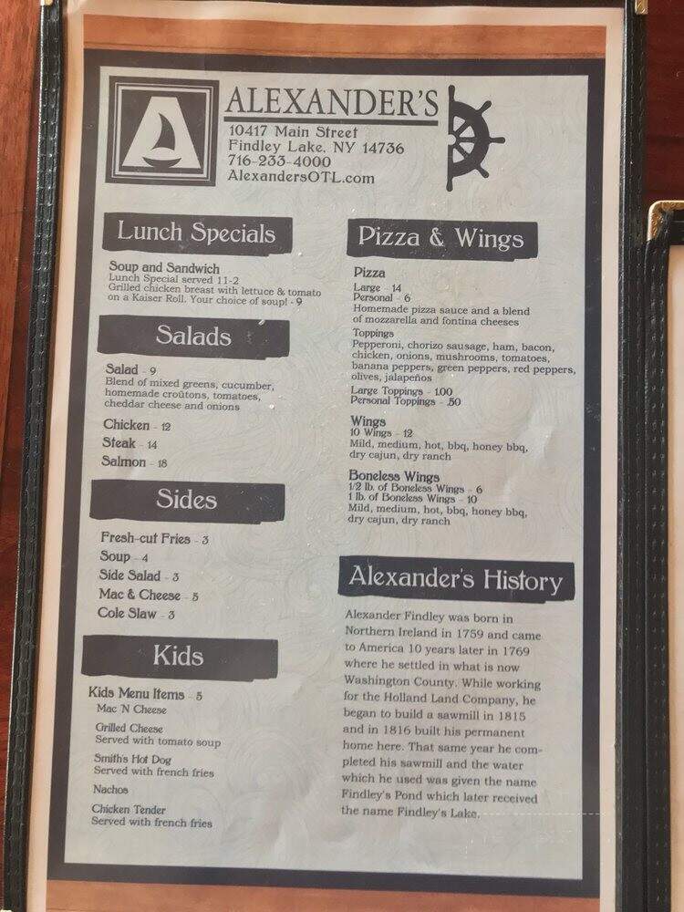 Alexander's - Findley Lake, NY