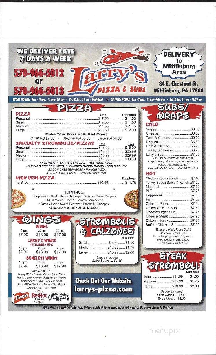 Larry's Pizza and Subs - Lewisburg, PA