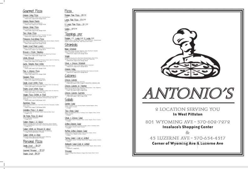 Antonio's Pizza - West Pittston, PA