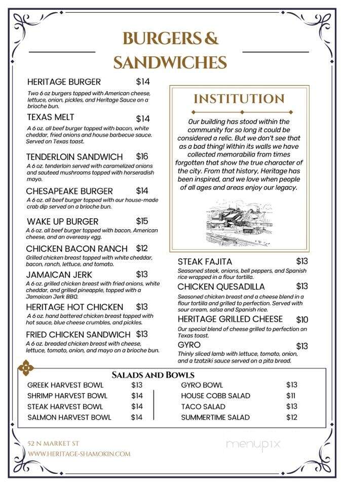 Heritage Restaurant - Shamokin, PA