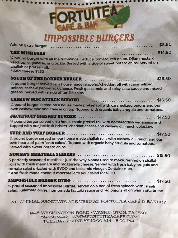 Fortuitea Cafe & Bakery - Washington, PA
