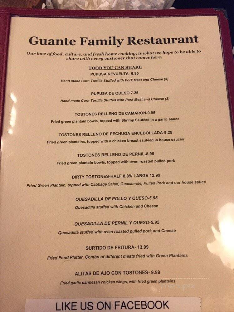 Guante Family Restaurant - Mifflintown, PA