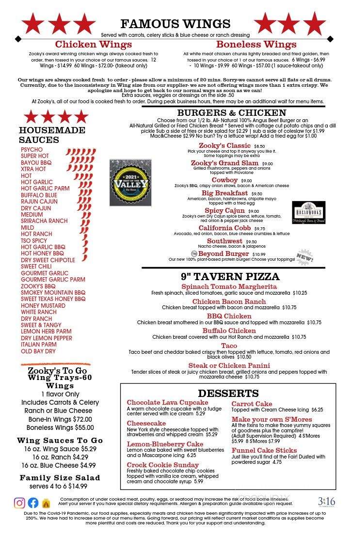 Zooky's Sports Tavern - New Brighton, PA