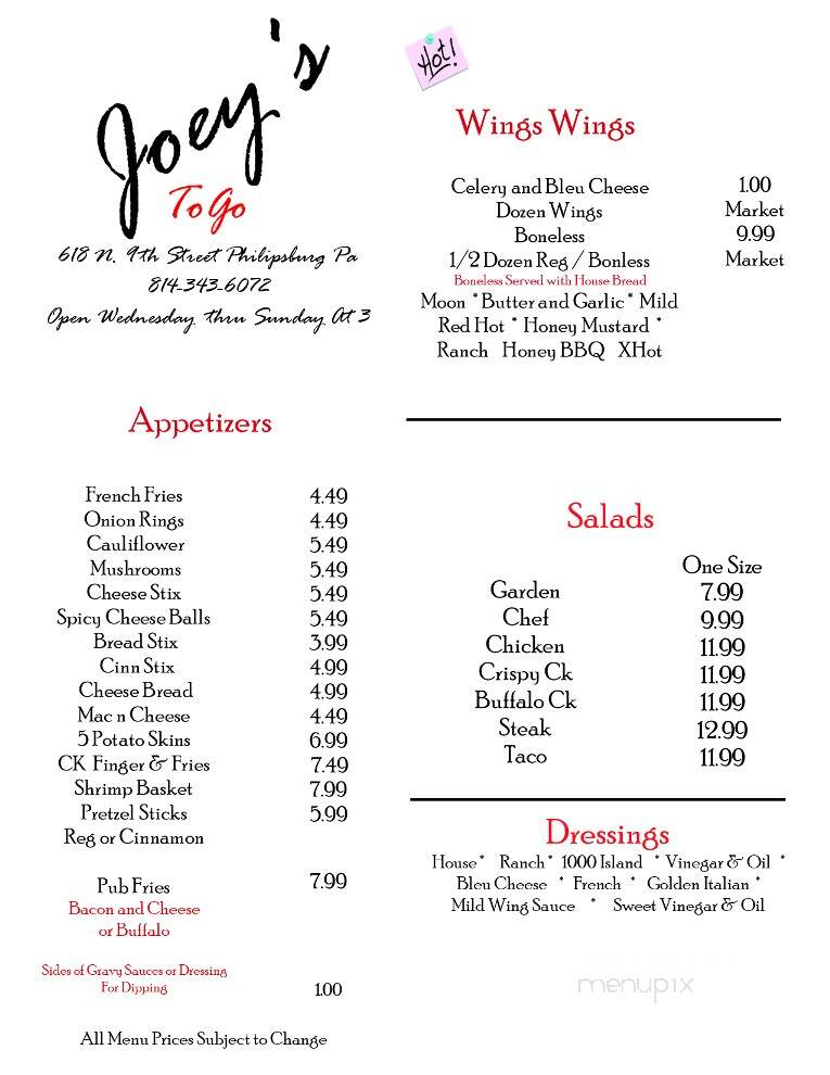 Joey's To Go - Philipsburg, PA