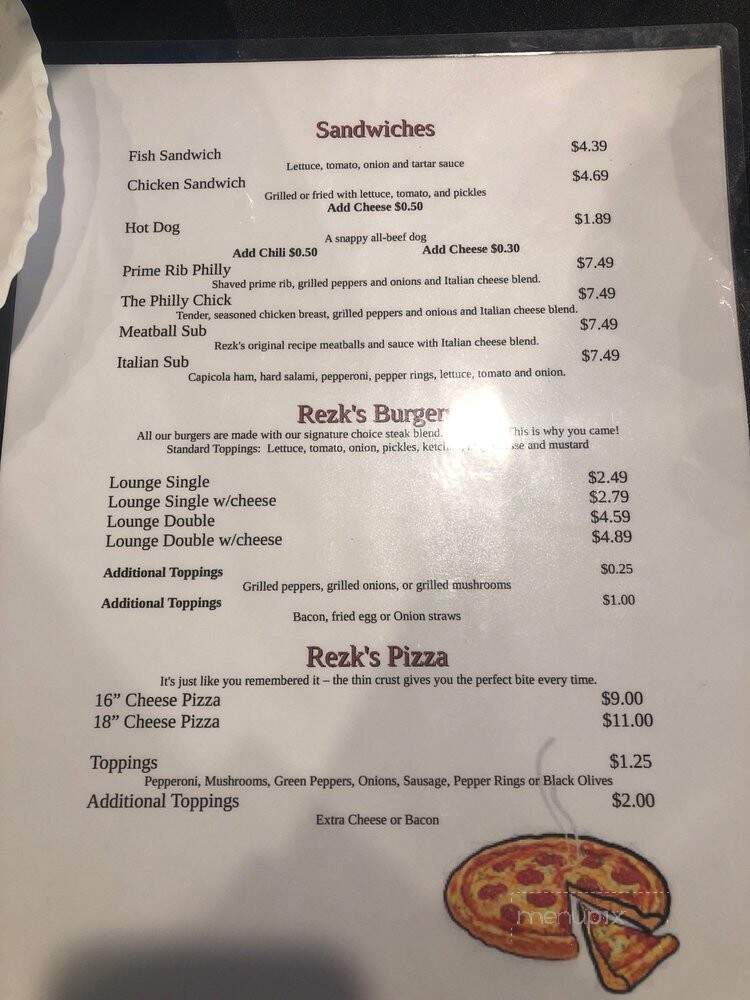 Rezk's Burger Lounge & Pizzeria - Northern Cambria, PA