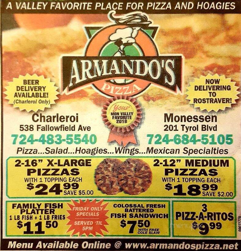 Armando's Pizza - Charleroi, PA