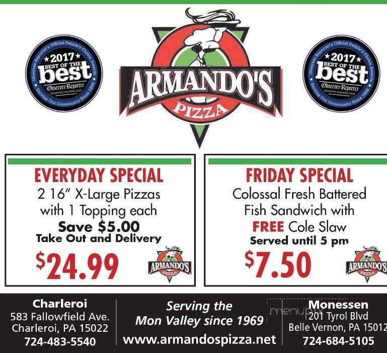 Armando's Pizza - Charleroi, PA