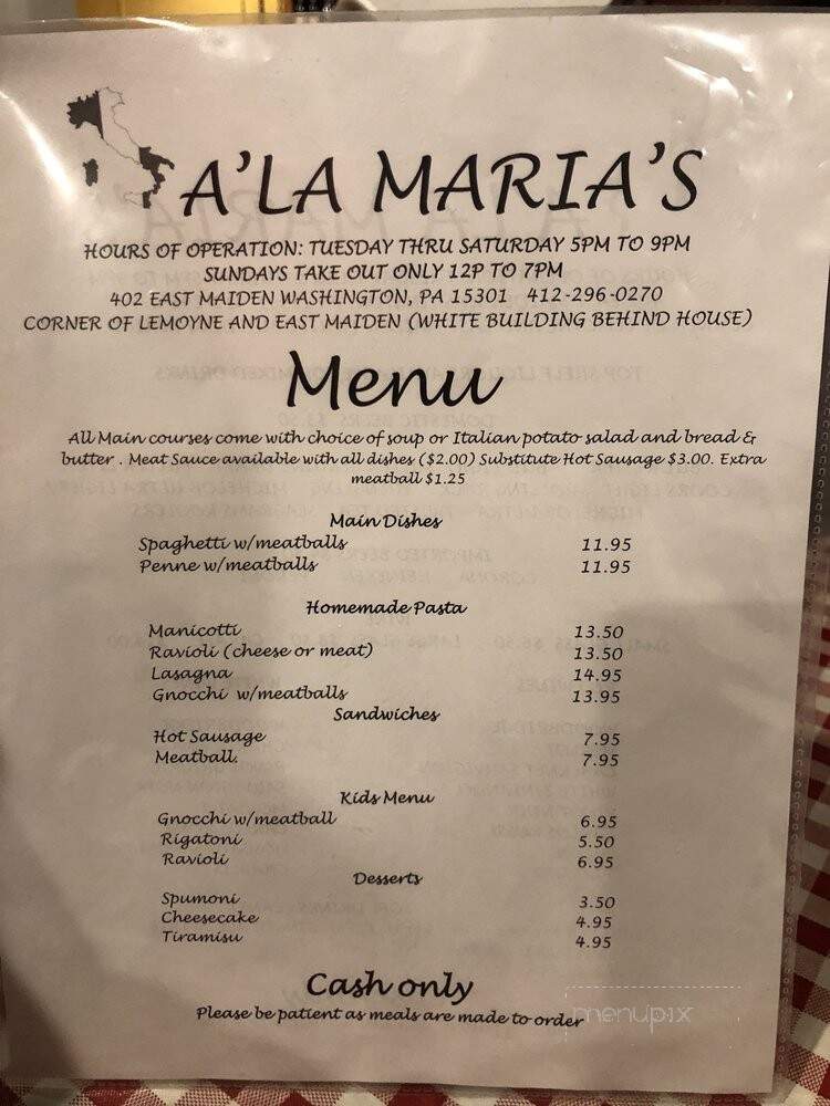 Ala Maria's - Washington, PA