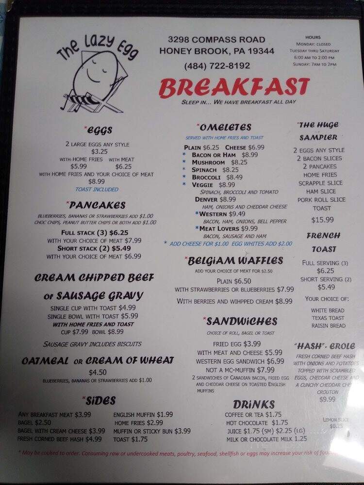 The Lazy Egg - Honey Brook, PA