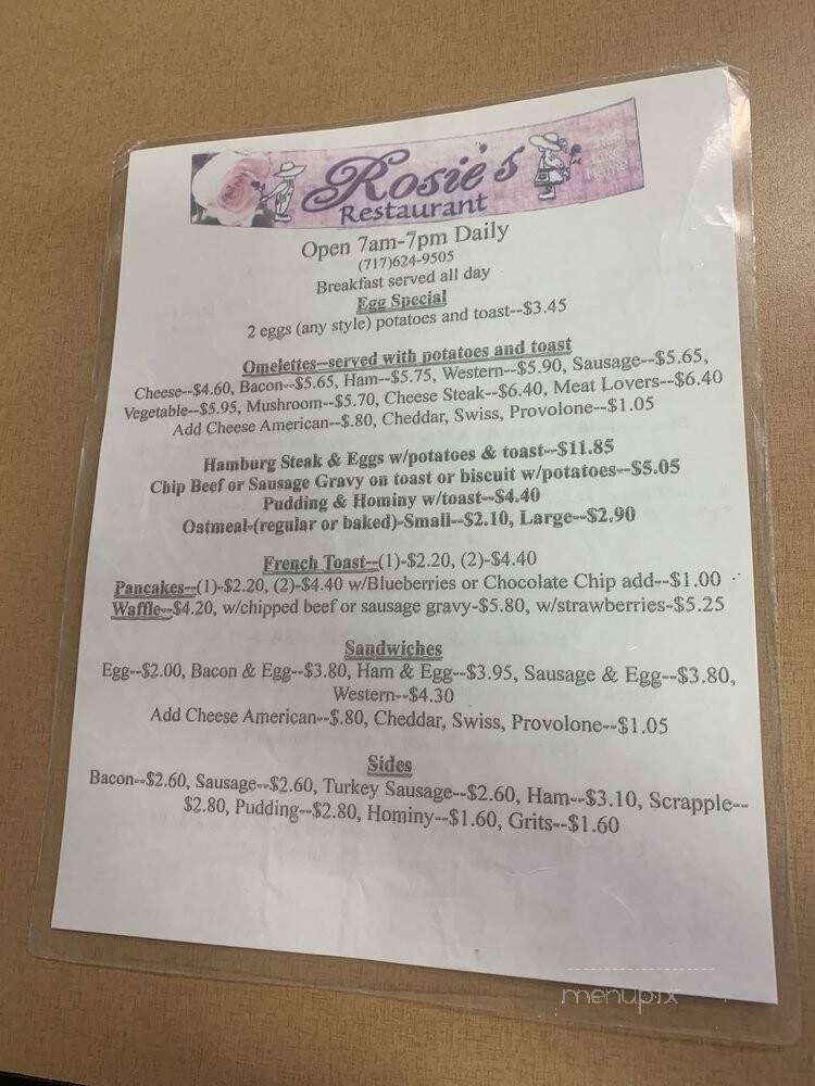 Rosie's Restaurant - New Oxford, PA