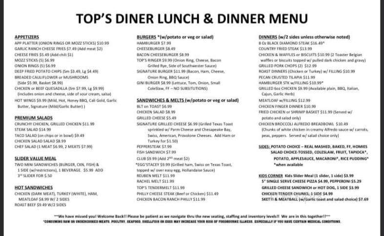 Top's Diner - Huntingdon, PA