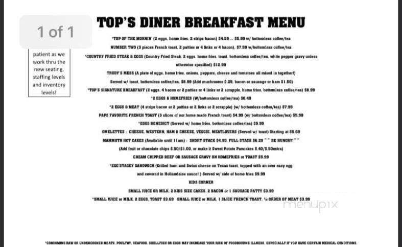 Top's Diner - Huntingdon, PA