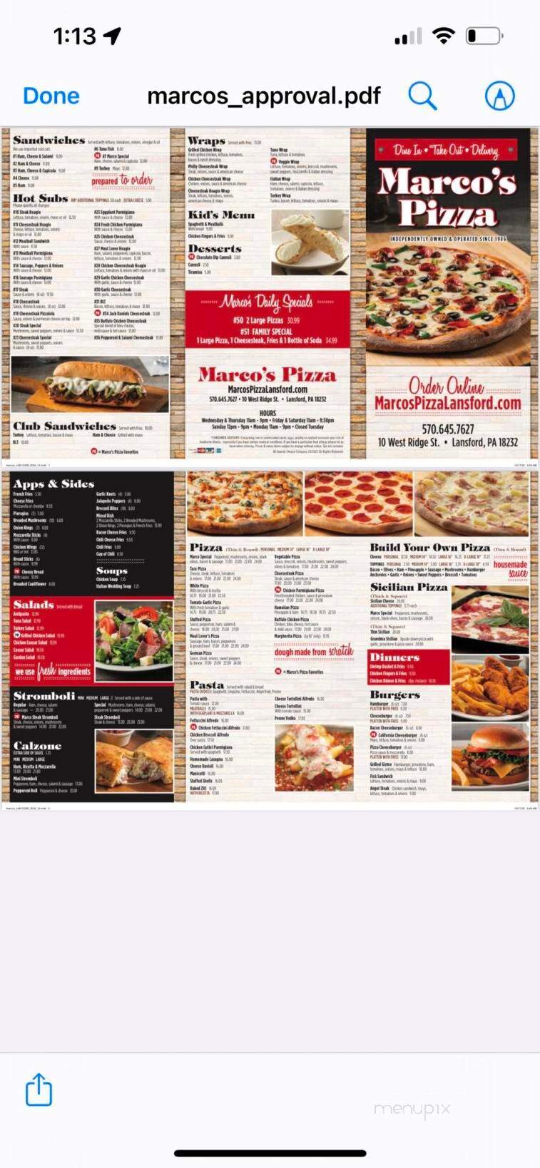 Marco's Pizza - Lansford, PA