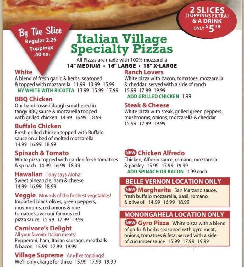 Italian Village Pizza - Belle Vernon, PA