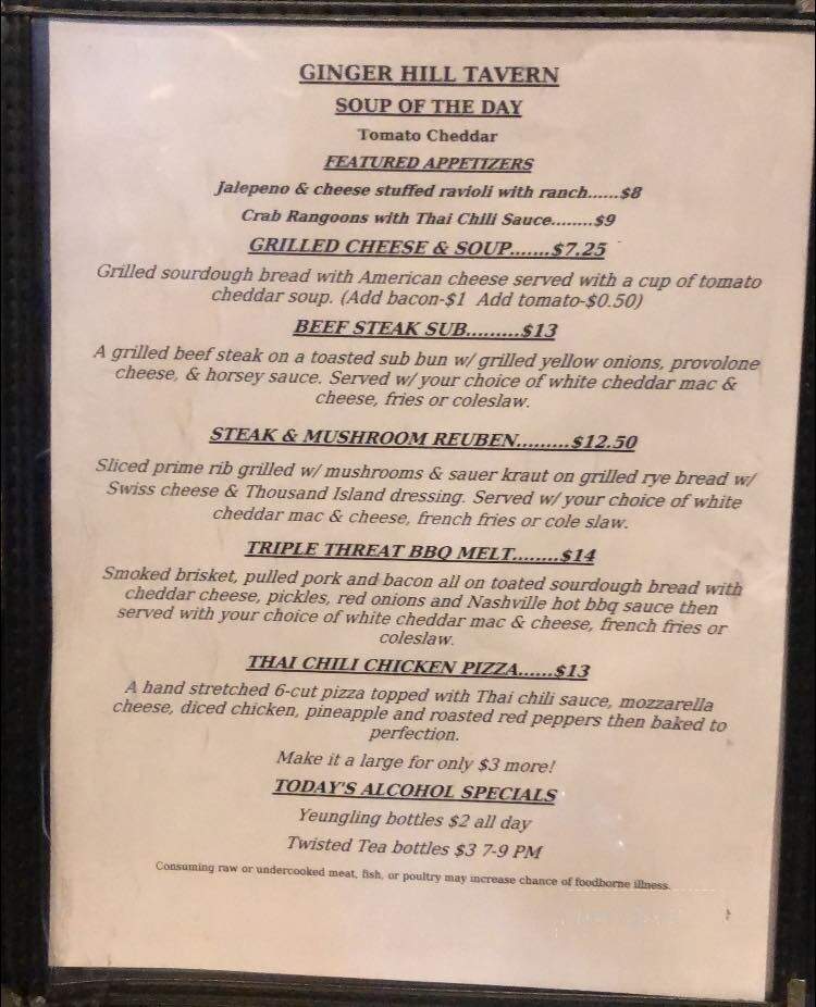 Ginger Hill Tavern - Slippery Rock, PA