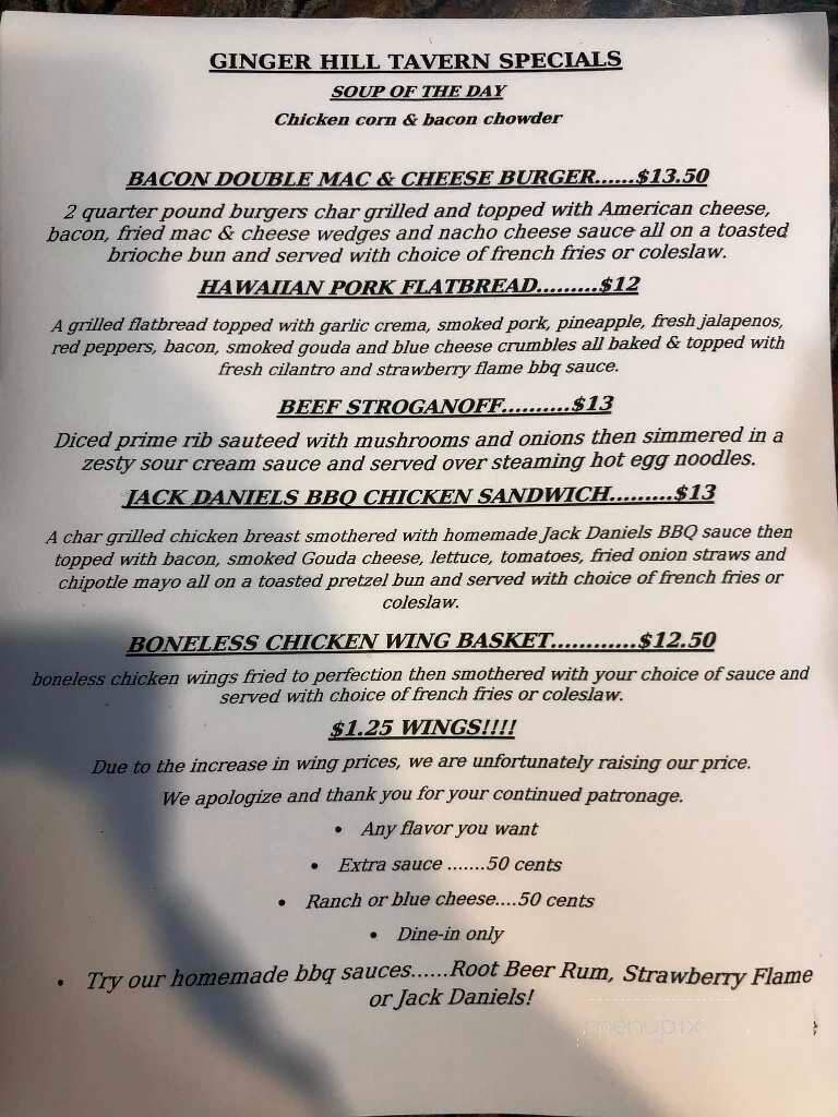 Ginger Hill Tavern - Slippery Rock, PA