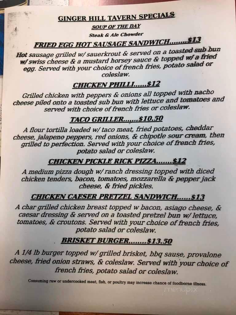 Ginger Hill Tavern - Slippery Rock, PA