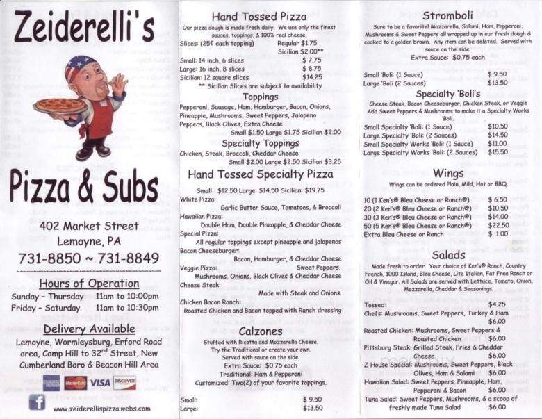 Zeiderelli's Pizza & Subs - Lemoyne, PA