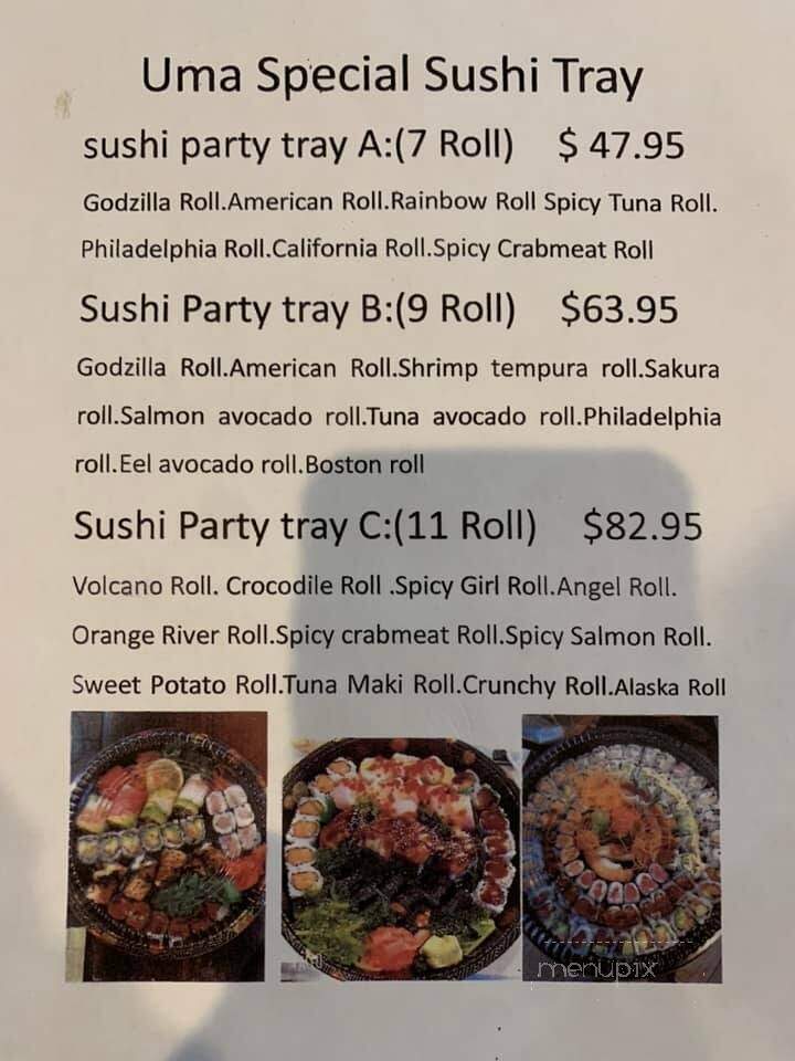 Uma Japanese Hibachi & Sushi Bar - Saint Clair, PA