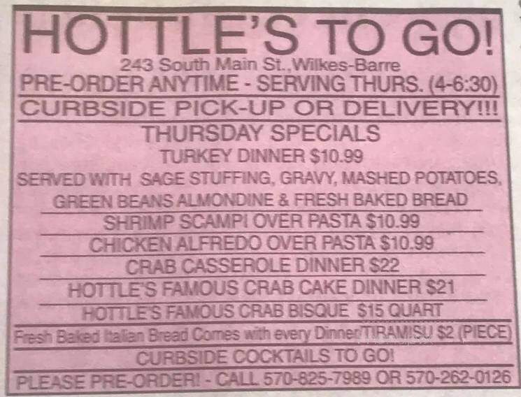 Hottle's Restaurant - Wilkes Barre, PA