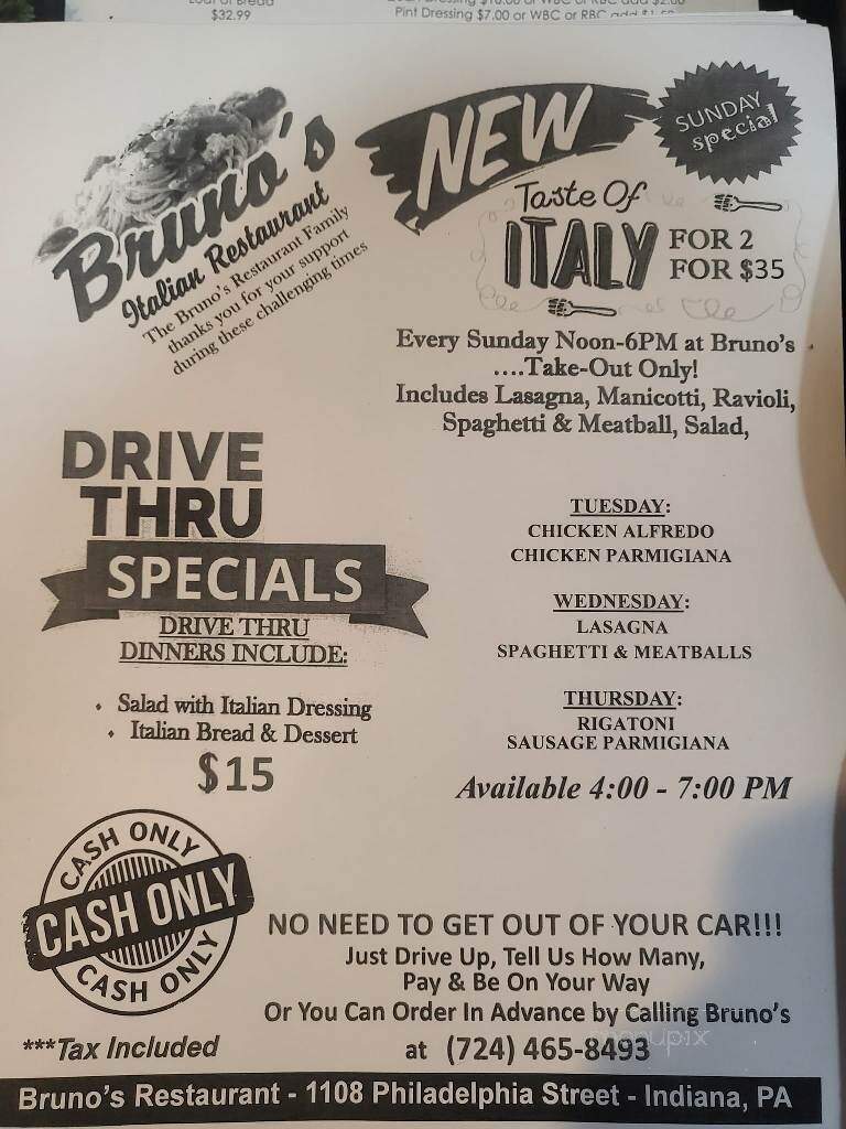 Bruno's Restaurant - Indiana, PA