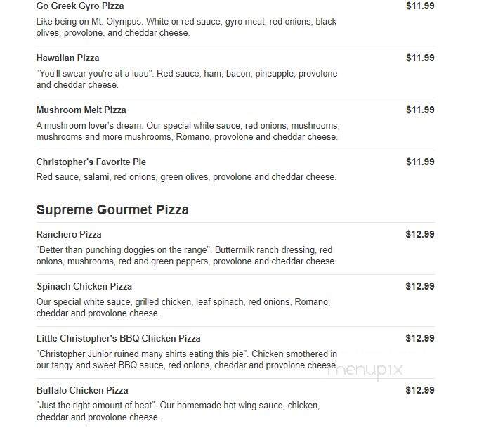 Christopher's Gourmet Pizza - Jeannette, PA