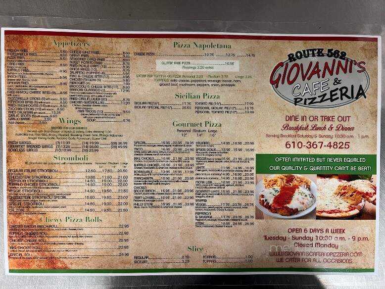 Giovanni's Cafe and Pizzeria - Boyertown, PA