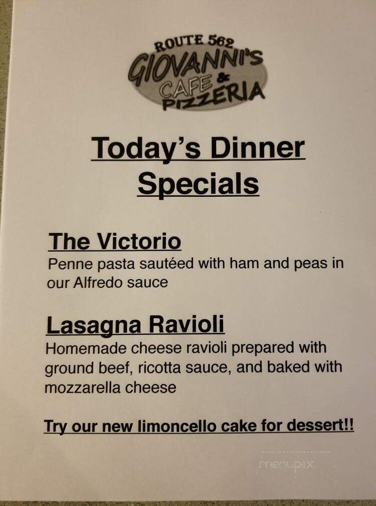 Giovanni's Cafe and Pizzeria - Boyertown, PA