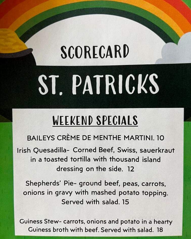 Scorecard Sports Bar & Grill - Wind Gap, PA