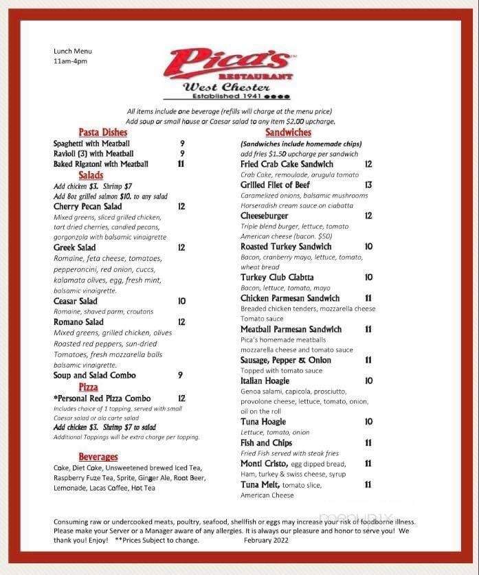 Pica's Restaurant - West Chester, PA