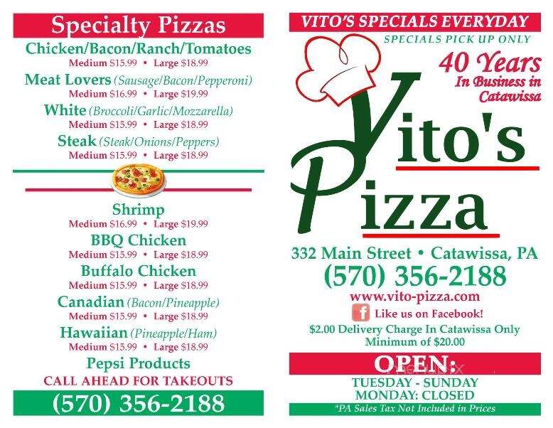 Vito's Pizza - Catawissa, PA