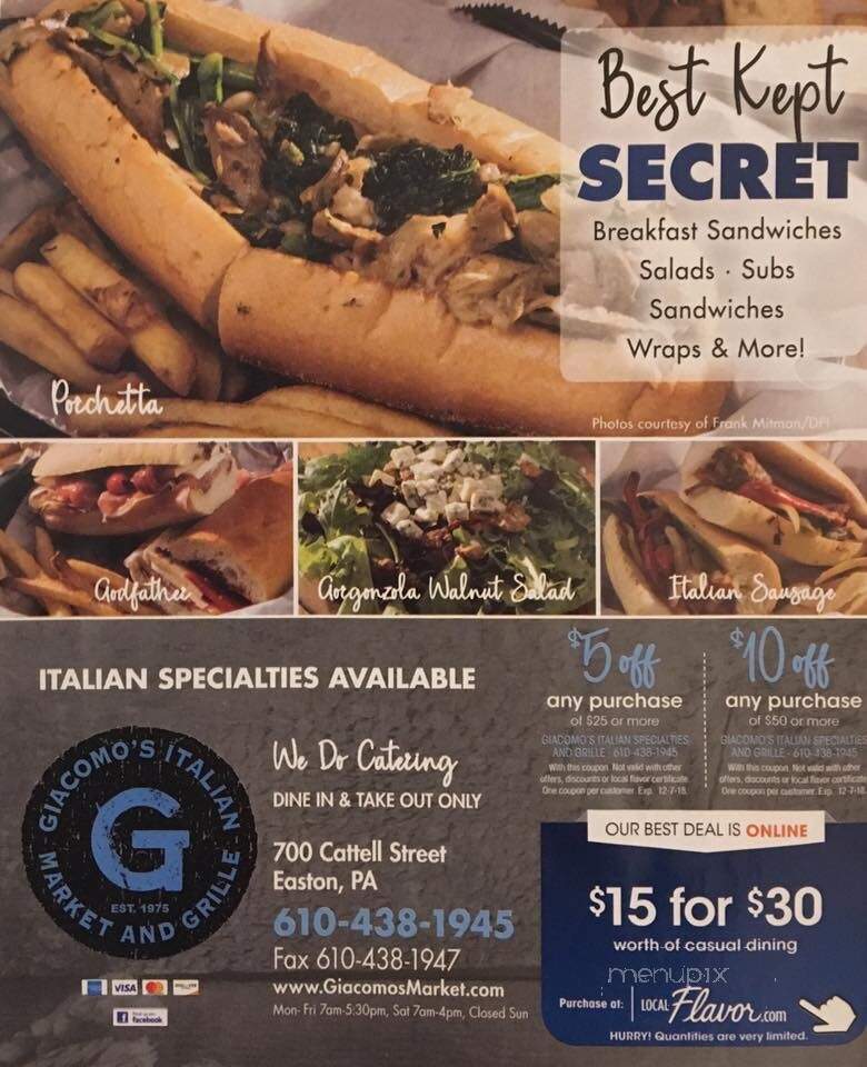 Giacomo's Italian Store & Grll - Easton, PA