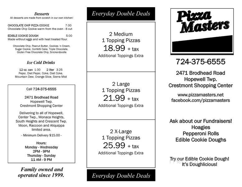 Pizza Masters - Aliquippa, PA