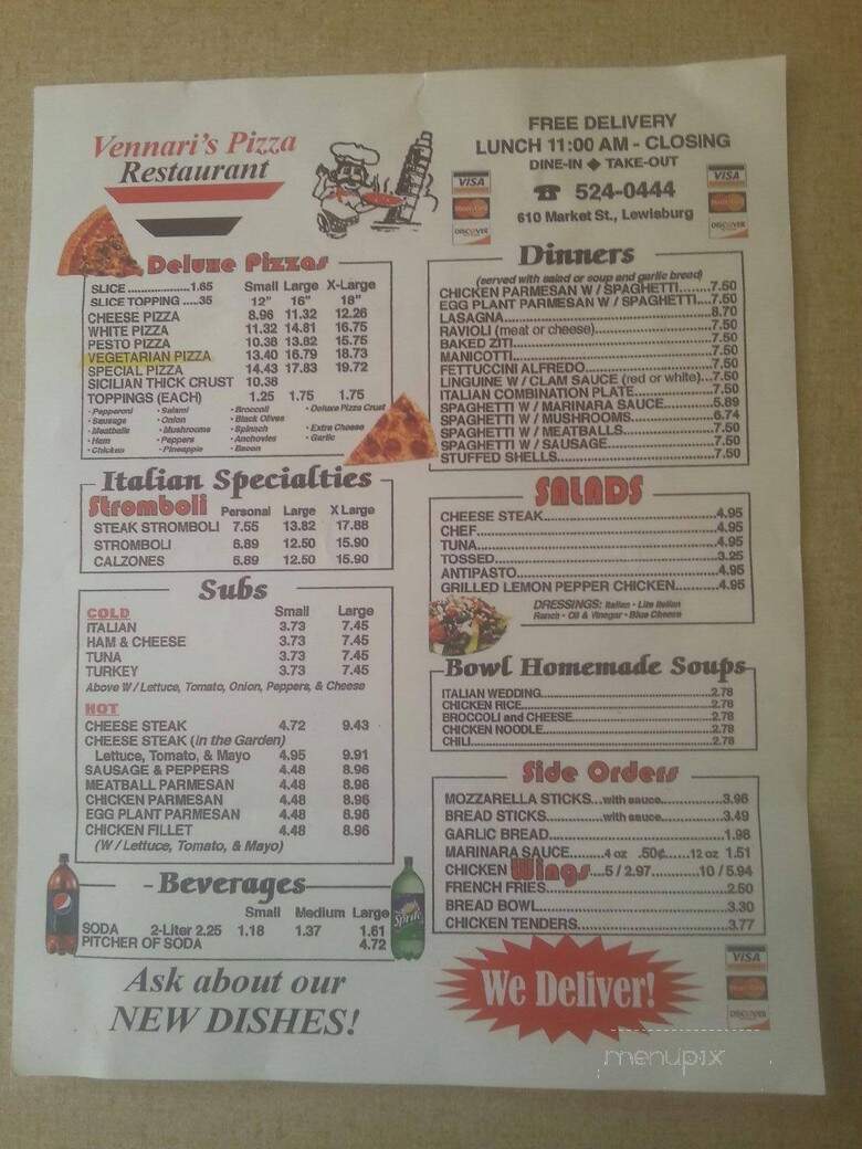 Vennari's Pizza - Lewisburg, PA