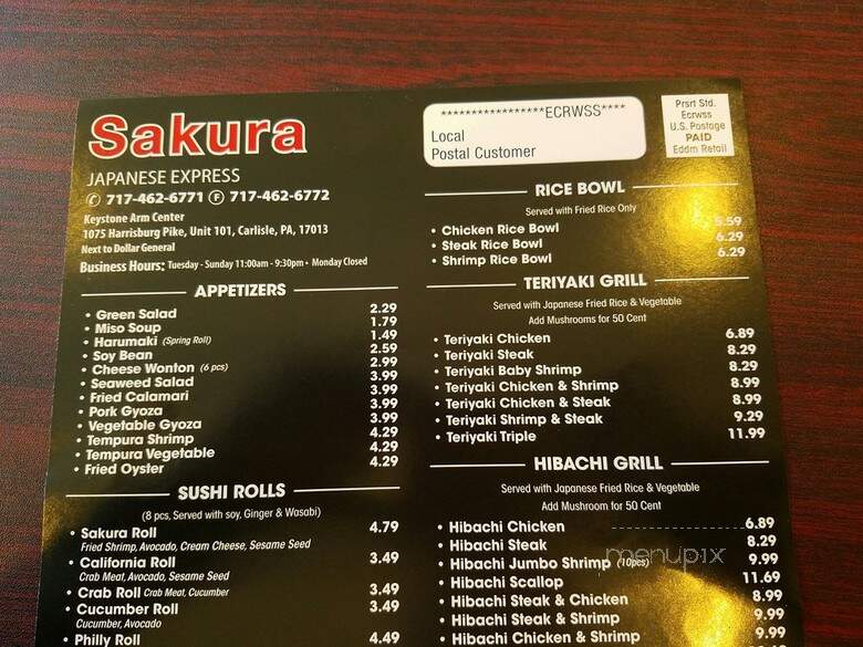 Sakura Hibachi Express - Carlisle, PA