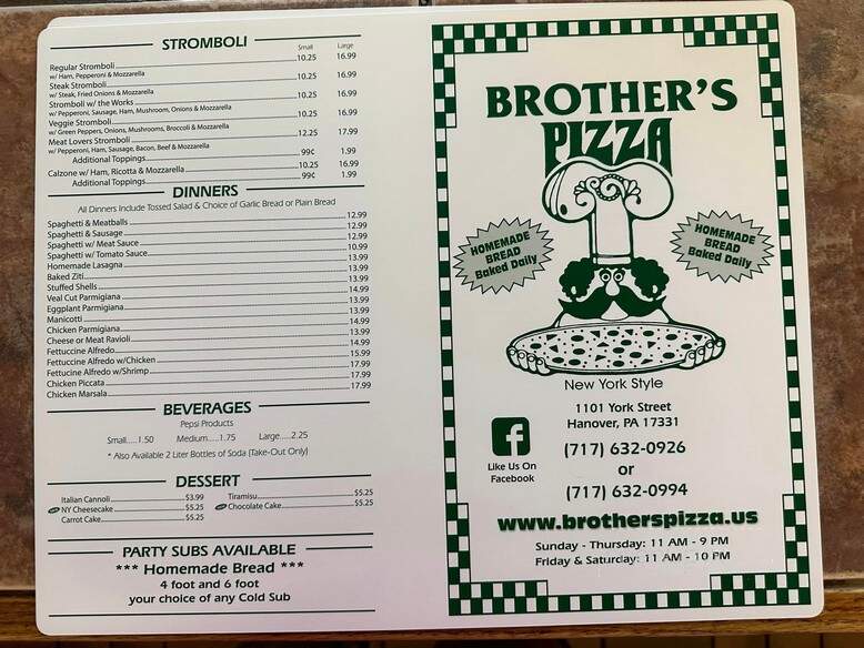 Brothers Pizza - Hanover, PA