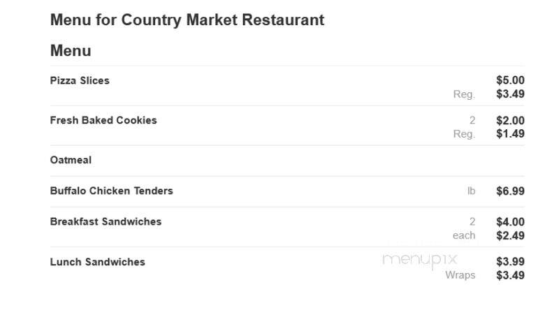 Country Market Restaurant - Brookville, PA