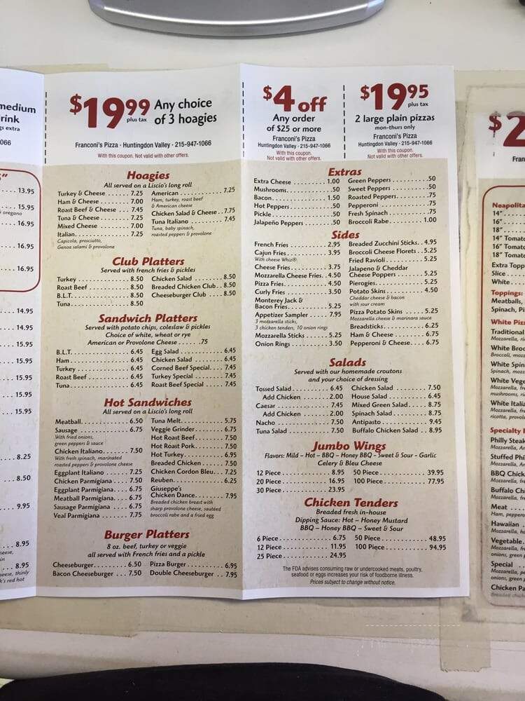 Franconi's Pizza - Huntingdon Valley, PA