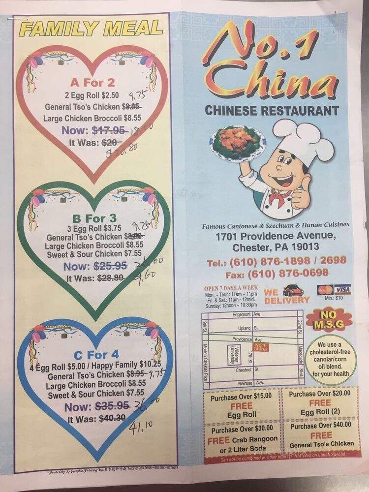 No 1 China - Chester, PA