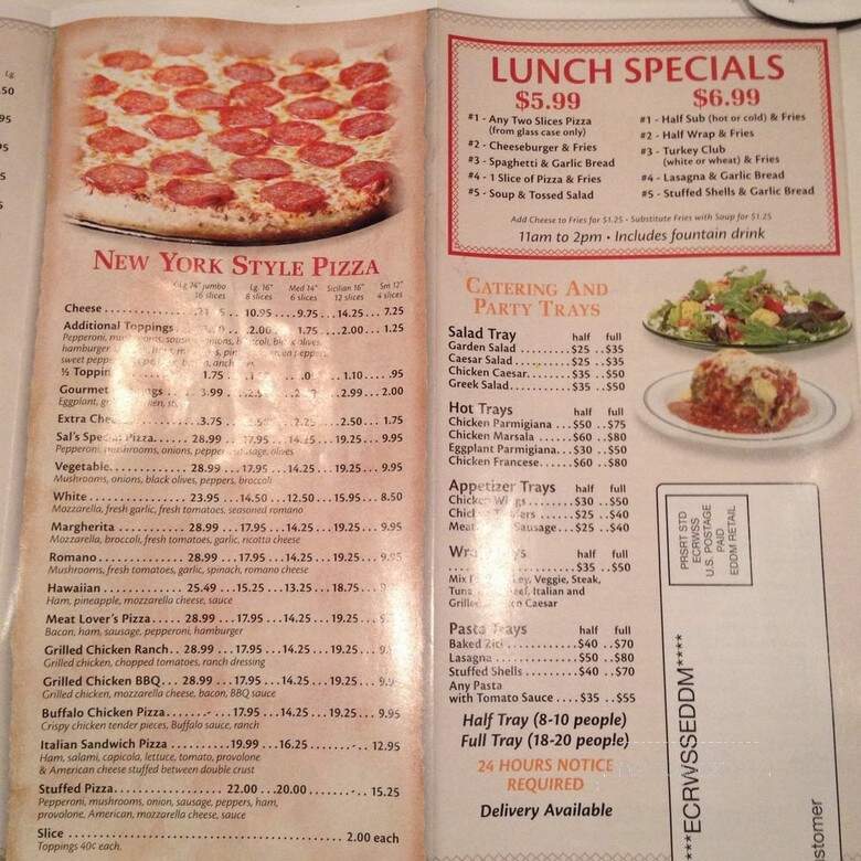 Sal's Restaurant & Pizzeria - Willow Street, PA